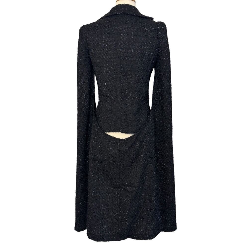 Spirit Halloween CRUELLA DE VIL De Vil Cape Jacket Vest Glitter Woven Dramatic S - Picture 8 of 12
